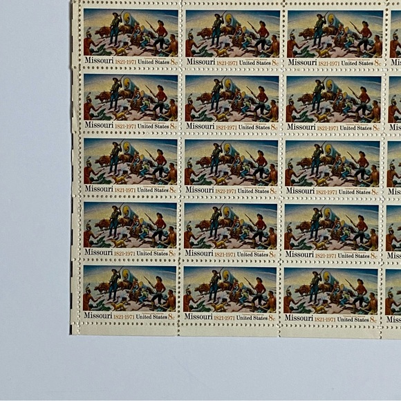 Missouri Stamps 1821 - 1971 US SCOTT 1426 Full Sheet Of 50 8 Cent MNH Vintage - Picture 11 of 12